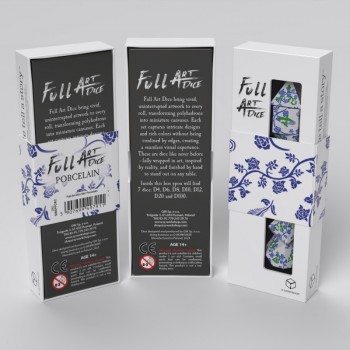 Full Art Dice™ Porcelain kauliukų rinkinys Q-WORKSHOP